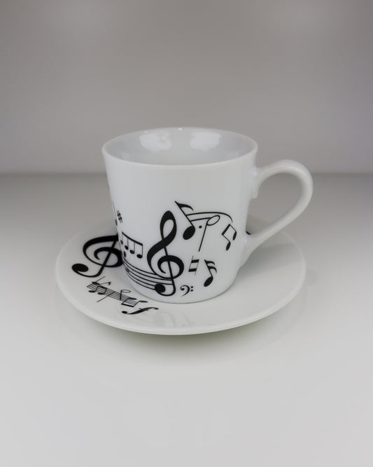 Chávena de Café Musical com Pires