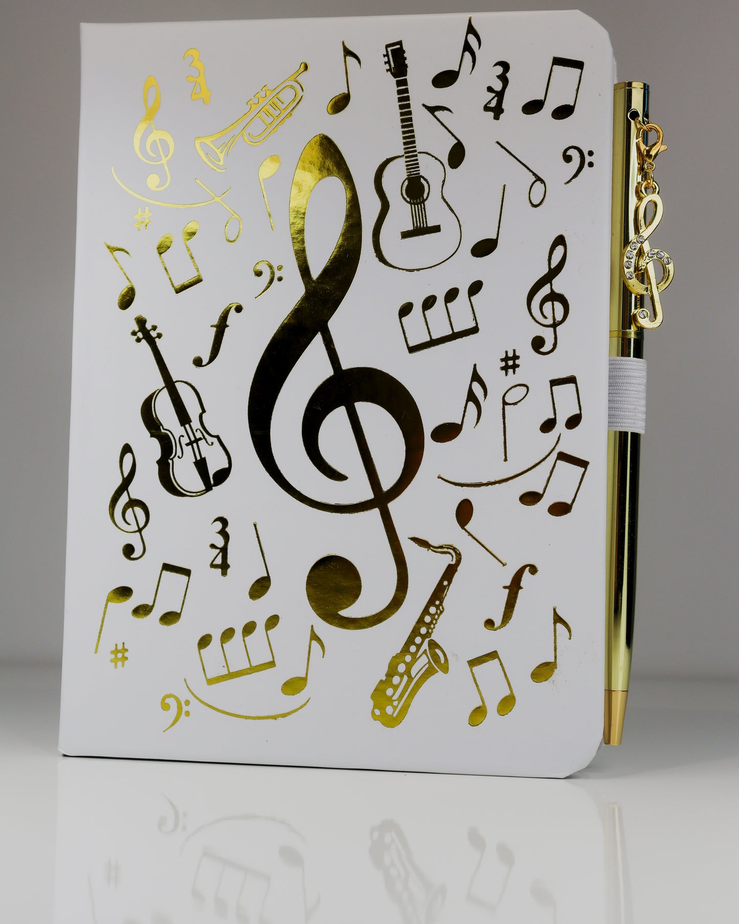 Caderno Musical com Caneta – Edição Branco ou Preto