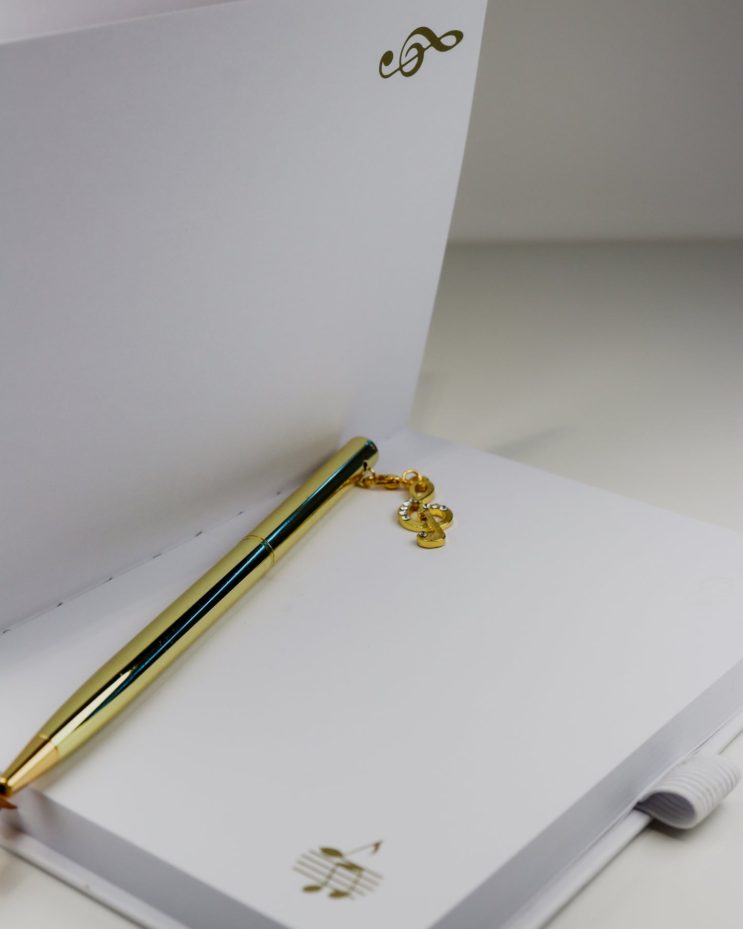 Caderno Musical com Caneta – Edição Branco ou Preto