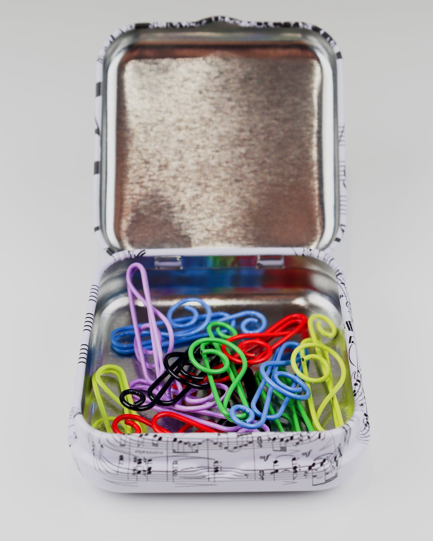 Conjunto de Clips Musicais – Clave de Sol + Caixa Metálica