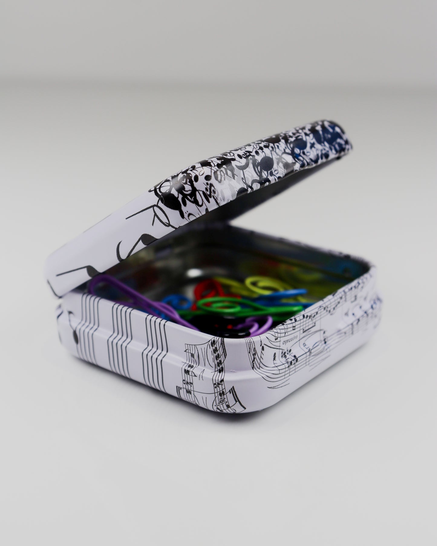 Conjunto de Clips Musicais – Clave de Sol + Caixa Metálica